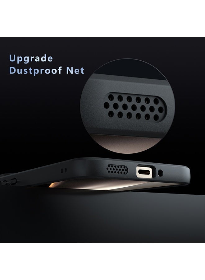 القضية المغناطيسية لـ Xiaomi 15T Pro 5G, غطاء هاتف رقيق واقي للظهر الشفاف المجمد, مكافحة بصمات الأصابع, حماية ضد السقوط, حالة مقاومة للصدمات لـ Xiaomi 15T Pro 5G (أسود) - Image 4