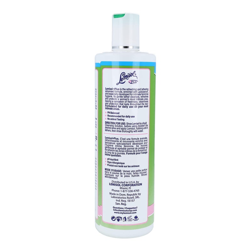 Lemisol Feminine Wash, Gentle Daily Cleanser with Lactoserum, Helps you Keep pH Balanced, Hypoallergenic, Keeps Women Clean, Fresh and Confident, Original Formula, 16 Fl Oz, [Pack of 2] - Image 3