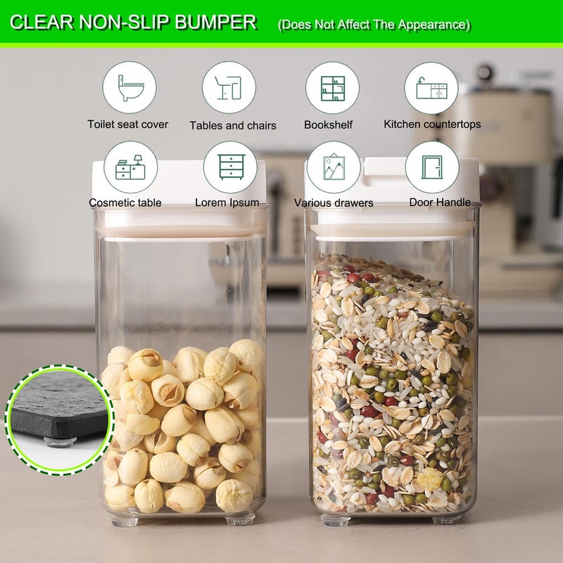 Furnigear Cabinet Bumpers Soft Self-Adhesive Clear Rubber Bumper- Cabinet Door pumpers dots Clear Cabinet stoppers Furniture Noise Reducing Silicone Rubber Bumper Extremely Durable(96Pcs) - Image 4