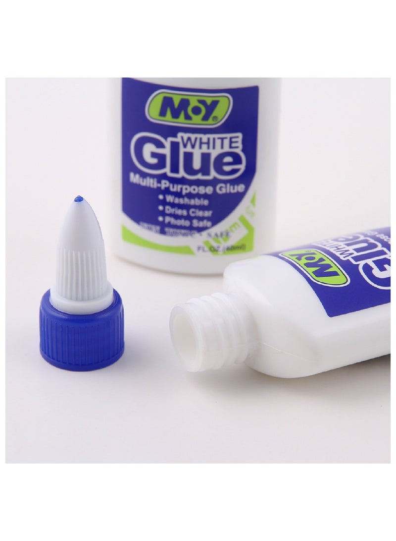 Moy Fine Glue Set 3PCS 50ml Glue Pen 60ml White Glue & Glue Stick  Non-Toxic Multi-Purpose Adhesive - Image 3