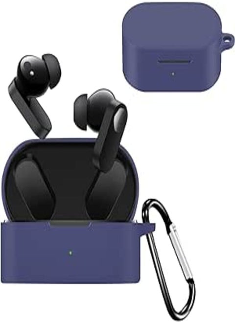 For OnePlus Buds N Oneplus Nord Buds Earphone Cover Shockproof Dustproof Case With Hook (Blue)