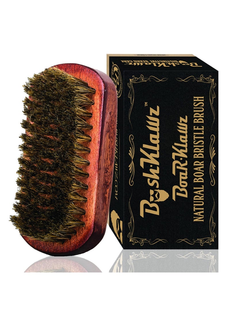 BushKlawz BoarKlawz 100 Natural Boar Bristles for Easy Grooming  Facial Care Hair Comb for Beards Mustaches and wave brush Soft to Medium stiffness Not too hard not too soft 360 