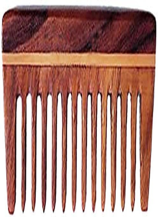 Rufiys Wooden Comb For Women & Men | Neem Wood Wide Tooth Hair Comb for Hair Growth | Anti Dandruff (Wide Tooth 10 Cm) - Image 2