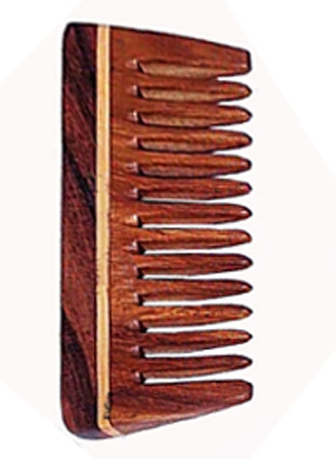 Rufiys Wooden Comb For Women & Men | Neem Wood Wide Tooth Hair Comb for Hair Growth | Anti Dandruff (Wide Tooth 10 Cm) - Image 3