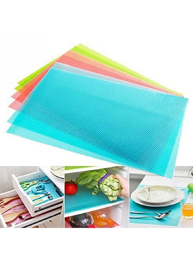 Kuber Industries Polyvinyl Chloride Large Size Refrigerator Drawer Mat/Fridge Mat/Multi Purpose Mat Set of 6 Pcs (13 * 19 in) (Multi), (Model: Frimat007) - Image 1