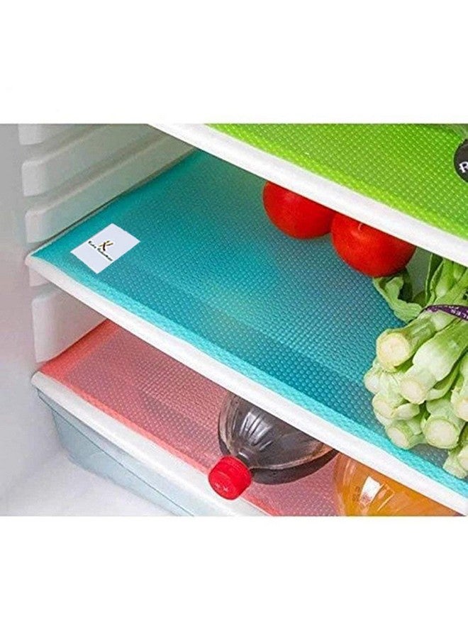 Kuber Industries Polyvinyl Chloride Large Size Refrigerator Drawer Mat/Fridge Mat/Multi Purpose Mat Set of 6 Pcs (13 * 19 in) (Multi), (Model: Frimat007) - Image 4