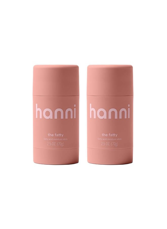 HANNI Fatty Body Moisturizer Stick with Fatty Acids, Travel Size Friendly Solid Lotion for Plumping and Hydration, Fragrance-Free and Safe for Sensitive Skin, 2.5 oz (Pack of 2) - Image 1