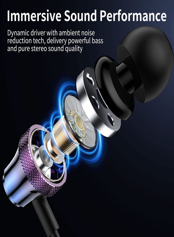 APETOO 3.5mm Wired Earbuds Headphones for Samsung A15 A14 A13 A12 A52, Noise Isolation in-Ear Earphones with Mic Volume Control HiFi Stereo for iPhone iPod Laptop Gaming Controller Android Phone MP3/MP4 - Image 2