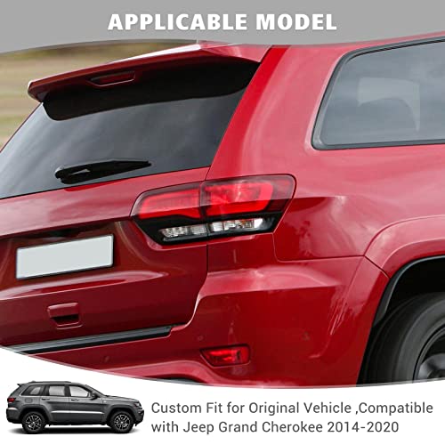 Jimen Compatible with Jeep Grand Cherokee 2014-2020, 4PCS Tail Light Cover Trim Exterior Accessories (Black) - Image 2
