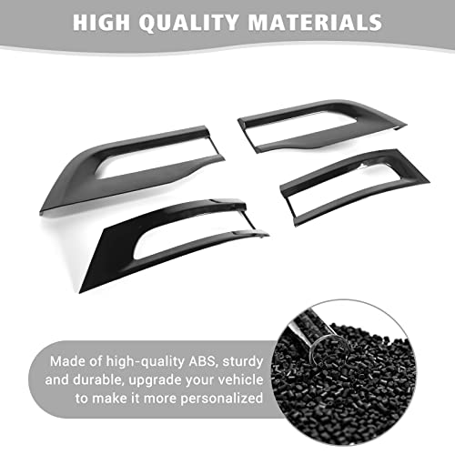 Jimen Compatible with Jeep Grand Cherokee 2014-2020, 4PCS Tail Light Cover Trim Exterior Accessories (Black) - Image 3