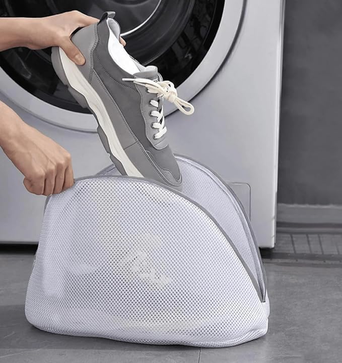 AADIVY Laundry Bag for Shoes & Delicates – Durable Mesh Washing Bag with Zipper, Travel Organizer, Machine Wash Safe for Sneakers, Lingerie, Underwear, Socks & Baby Clothes (1 Pc, Black) - Image 1