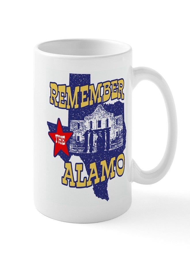 cafe press CafePress Texas Remember The Alamo Mug 11 oz (325 ml) Ceramic Coffee Mug - Image 1