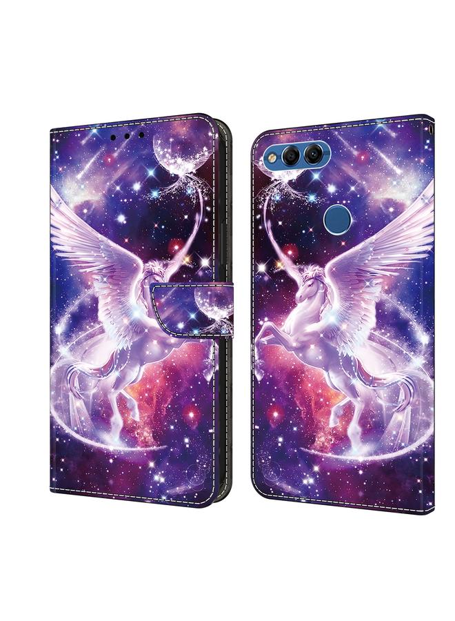 اس-توب جراب هاتف Honor 9 Lite المصنوع من الجلد المطلي بالكريستال - Image 1