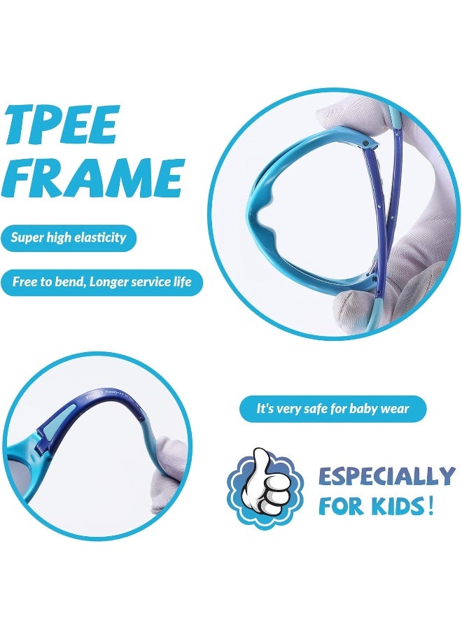 Duco Baby Sunglasses for Baby & Toddler, Strap and Case Included, Ages 0-3 Years - Image 5