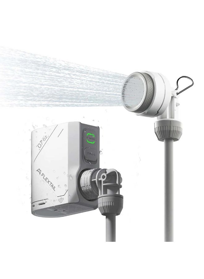 فليكس تيل دش Flextail Tiny، أصغر دش خارجي محمول في العالم، وزن خفيف جدًا 200 جرام، وقت تشغيل 70 دقيقة، تدفق ماء - Image 1