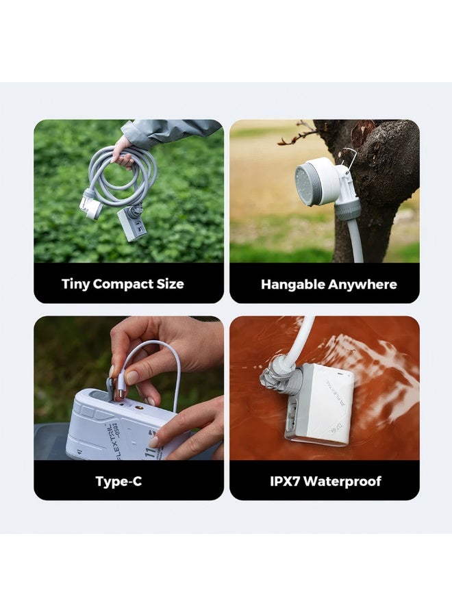 فليكس تيل دش Flextail Tiny، أصغر دش خارجي محمول في العالم، وزن خفيف جدًا 200 جرام، وقت تشغيل 70 دقيقة، تدفق ماء - Image 4