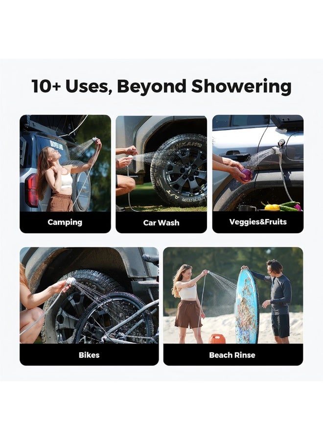 فليكس تيل دش Flextail Tiny، أصغر دش خارجي محمول في العالم، وزن خفيف جدًا 200 جرام، وقت تشغيل 70 دقيقة، تدفق ماء - Image 5