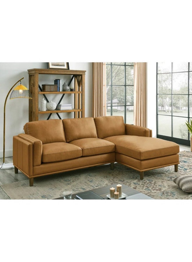 الهوم كنبة زاوية 4 مقاعد شكل حرفL   بمقاس 210x180x85x85 سم - بني - Image 1