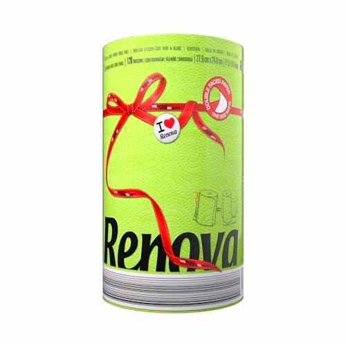 Renova Green Paper Towel Jumbo Roll 2 Ply 120 Highly Absorbent Sheets - Image 3