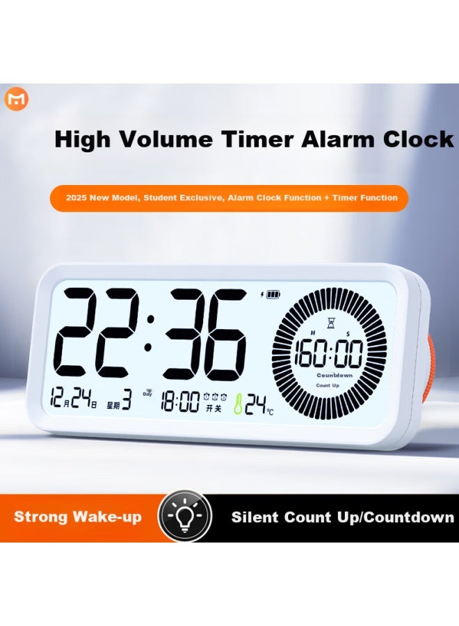 Timess Visual Timer 2-In-1 Alarm Clock For Students And Children, Wake-Up Self-Discipline Artifact New Multi-Function Silent Time Manager Office Timer