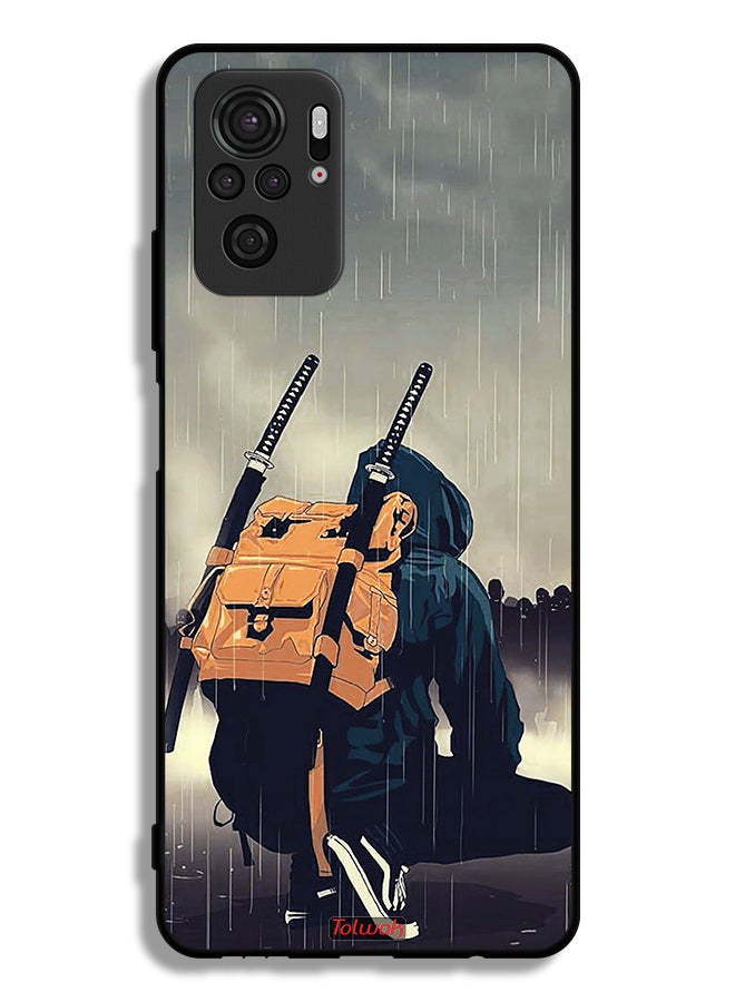 Tolwak Xiaomi Redmi Note 10S Protective Case Cover Sword Samurai Digital Art - Image 2