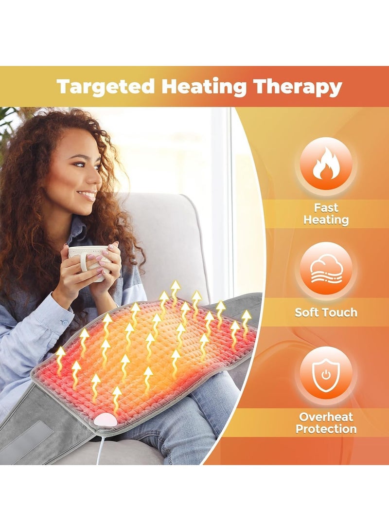 Gonice Wearable Heating Pad for Back Pain, 9 Heating Levels, 4 Gears Timing, Soft Touch, Fast Heating & Machine Washable, Great for Back Pain and Cramps Relief Belly Leg Body-12"x50" - Image 4
