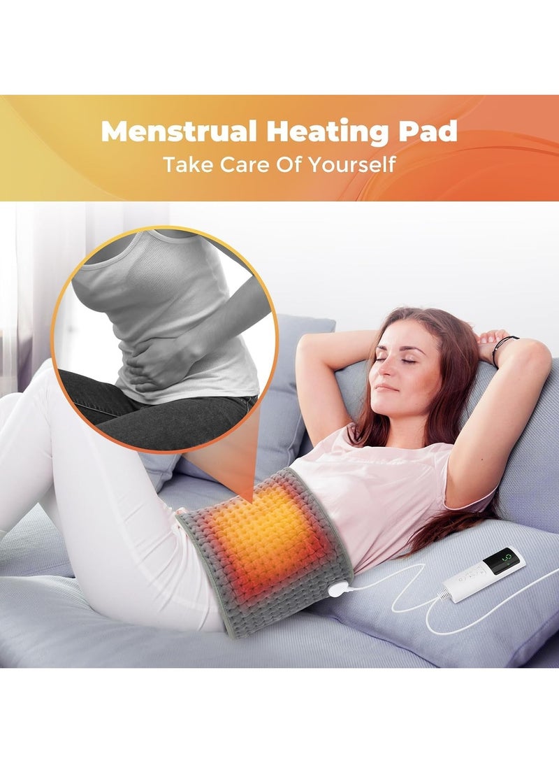 Gonice Wearable Heating Pad for Back Pain, 9 Heating Levels, 4 Gears Timing, Soft Touch, Fast Heating & Machine Washable, Great for Back Pain and Cramps Relief Belly Leg Body-12"x50" - Image 5