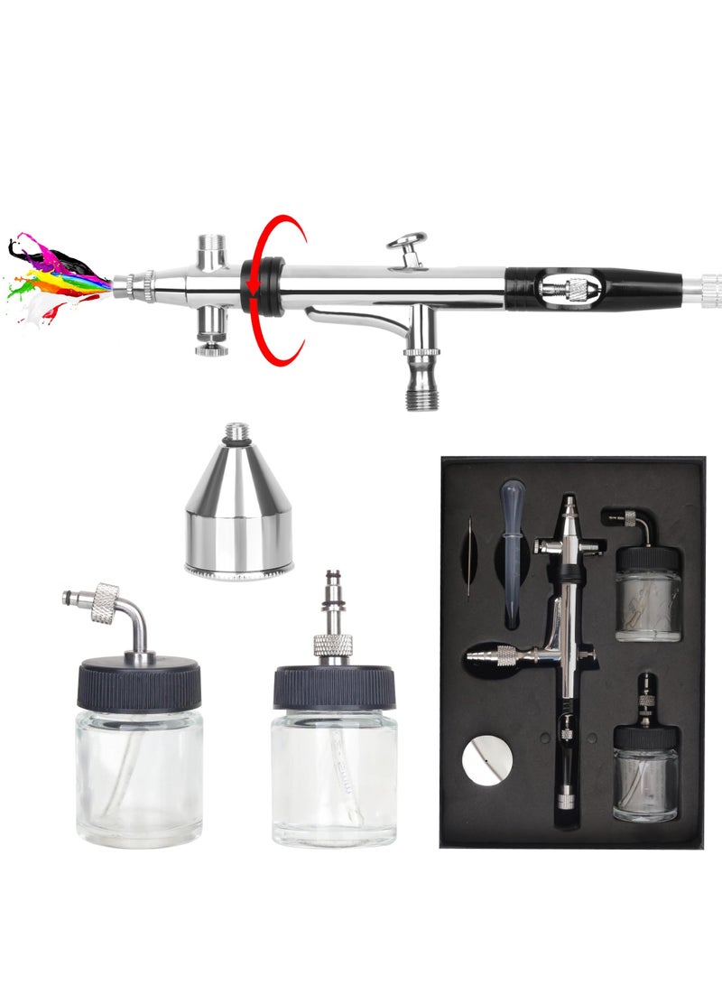 Excefore Multi-Purpose Professional Airbrush Kit with Compressor, Portable Cordless Rechargeable Airbrush Set, Rotatable Air Brush Head, for Model Making, DIY Art, Nail Art, Cake Decorating, Makeup  - Image 1