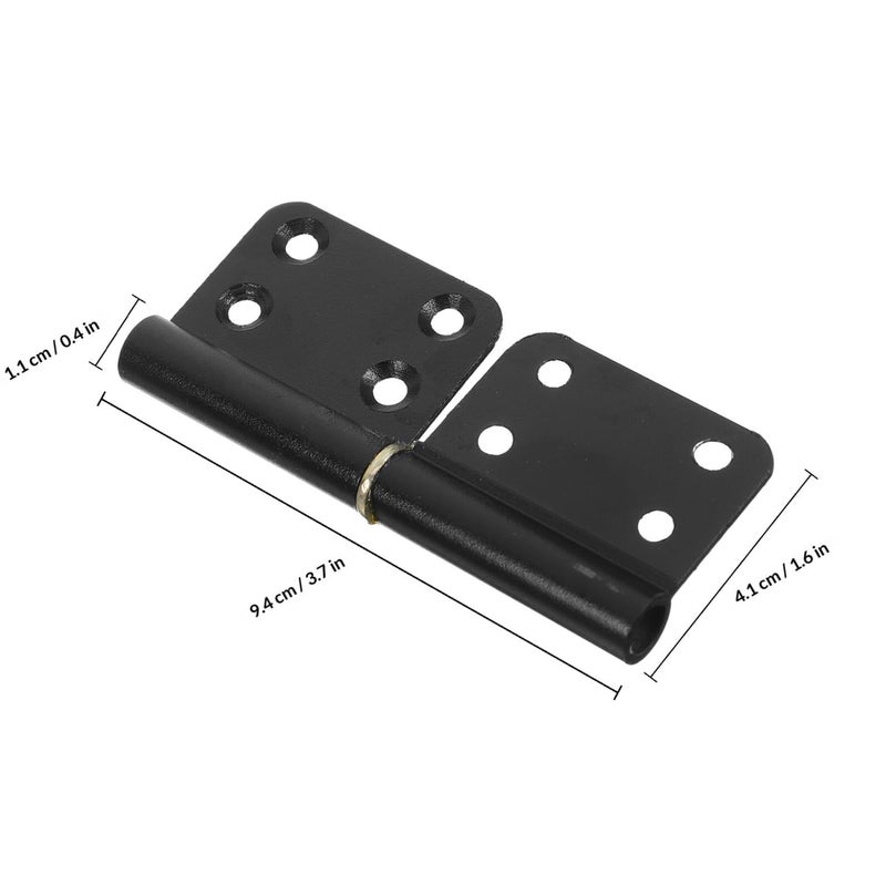 Heavy Duty Black Aluminum Alloy Offset Door Hinges 35mm Flat Surface 6pcs Set - Image 3