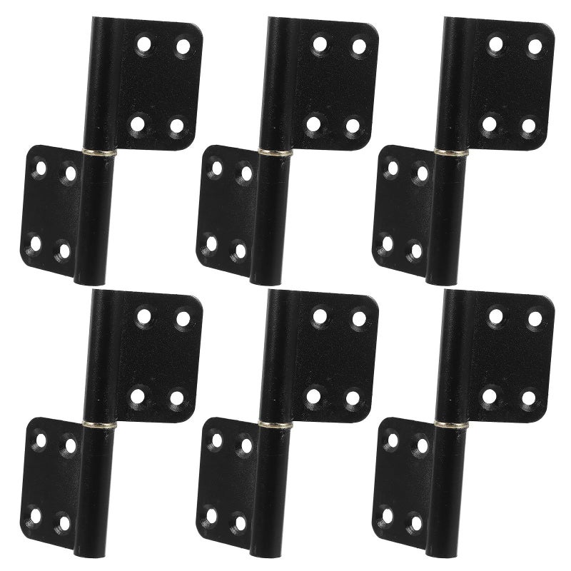 Heavy Duty Black Aluminum Alloy Offset Door Hinges 35mm Flat Surface 6pcs Set - Image 2