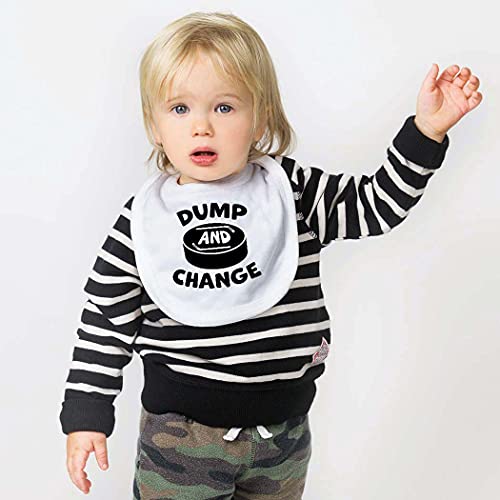 ChalkTalkSPORTS Hockey Baby & Infant Bib | Dump and Change | Soft Microfiber Bib - Image 2