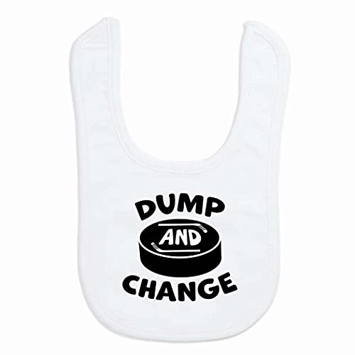ChalkTalkSPORTS Hockey Baby & Infant Bib | Dump and Change | Soft Microfiber Bib - Image 1