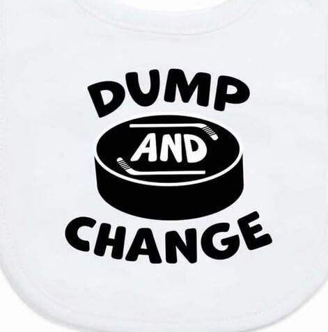 ChalkTalkSPORTS Hockey Baby & Infant Bib | Dump and Change | Soft Microfiber Bib - Image 3