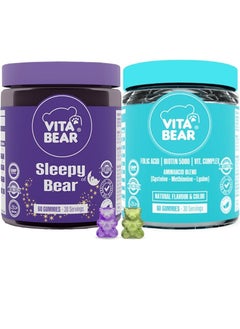 vitabears Vita Bear Sleepy Bear 60 Gummies and Strong Hair 60 Gummies 
