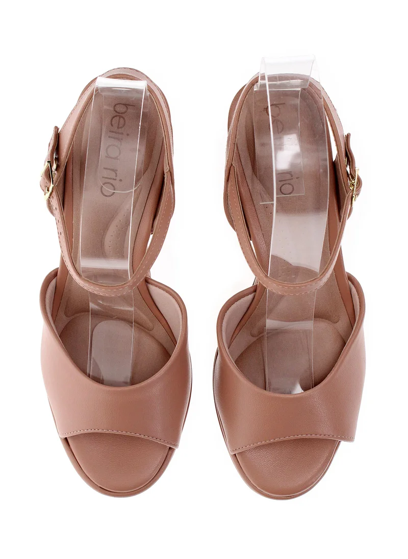 Beira Rio Beige Wedge Sandals for Women – Stylish & Comfortable Elevated Footwear for Women | Best Price UAE