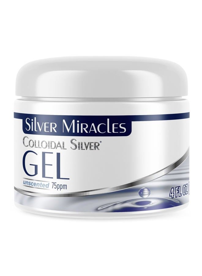 Silver Miracles Colloidal Silver Gel - Nano Silver Gel Wound Care - Healing Ointment for Burns & Irritated Skin - for All Skin Types - 4 Oz Unscented - Image 1