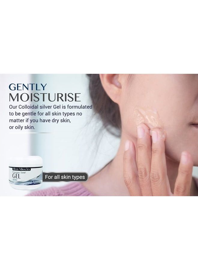 Silver Miracles Colloidal Silver Gel - Nano Silver Gel Wound Care - Healing Ointment for Burns & Irritated Skin - for All Skin Types - 4 Oz Unscented - Image 5