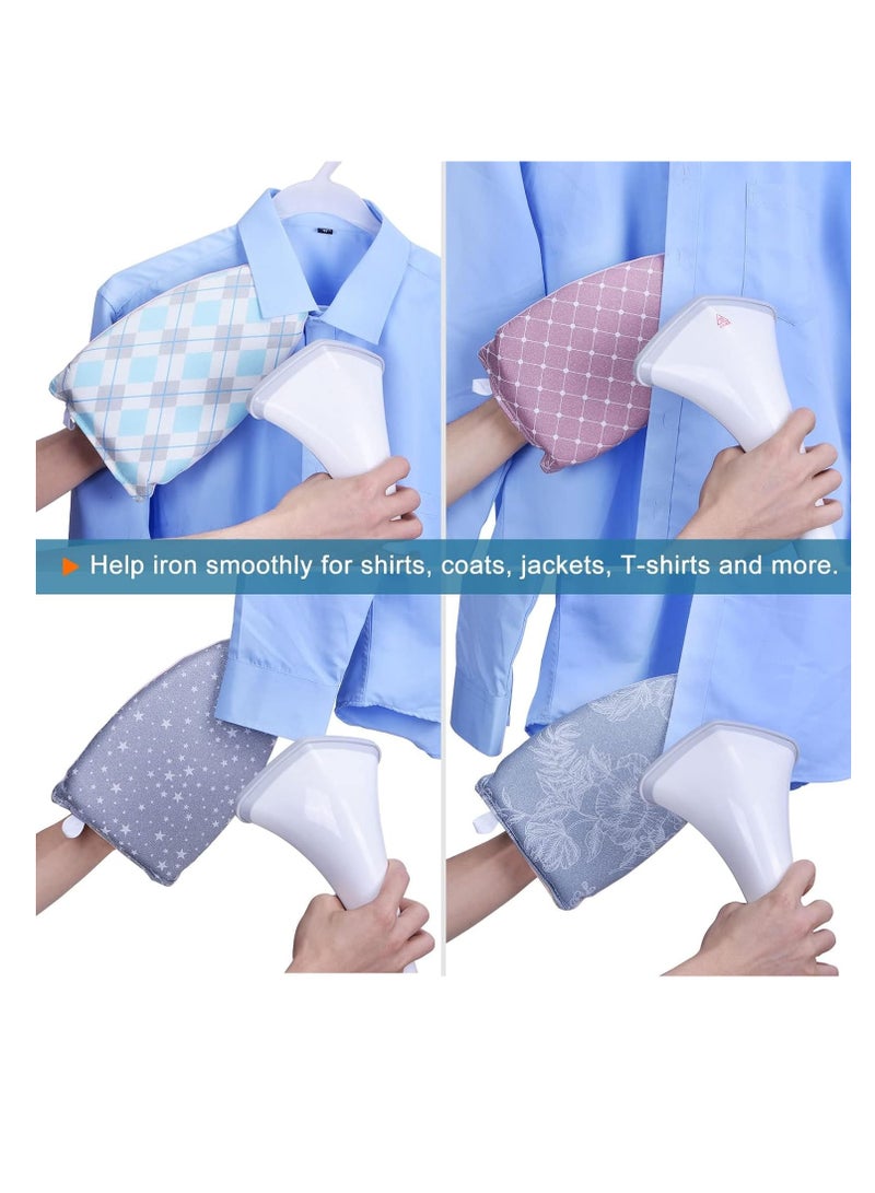 Excefore Garment Steamer Ironing Glove, Waterproof Steam Mitt with Finger Loop Heat Resistant Garment Steamer Mitt for Clothes, White Blue - Image 3