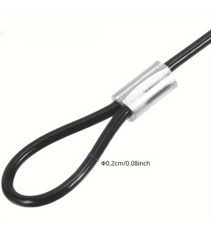 1 Piece 60cm Sports Camera Anti Loss Steel Cable Safety Rope Black Self Adhesive - Image 4