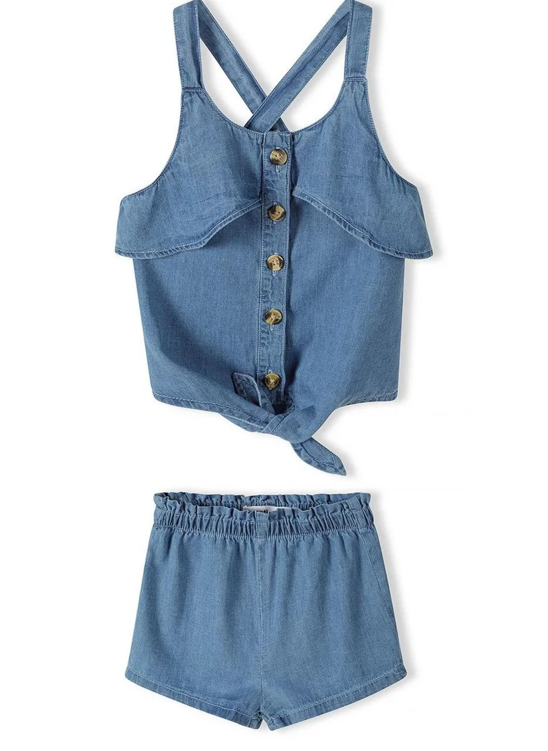 MINOTI Teen Girls Chambray Top And Short Set