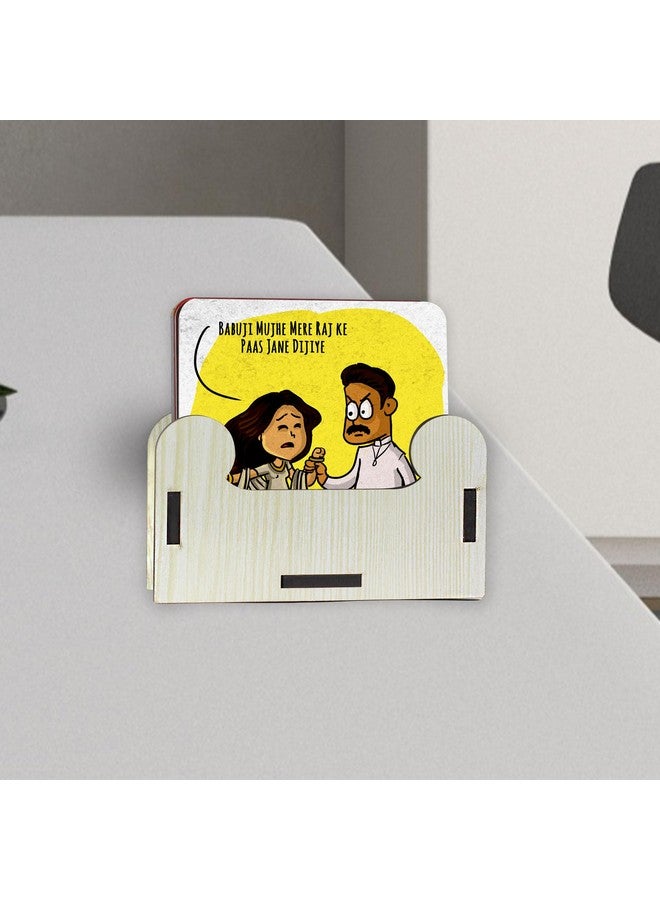 ASHVAH DDLJ Funny Bollywood Dialogues Raj Simran Illustration Printed Tea Coaster Set of 4 COMBO-31 - Image 3