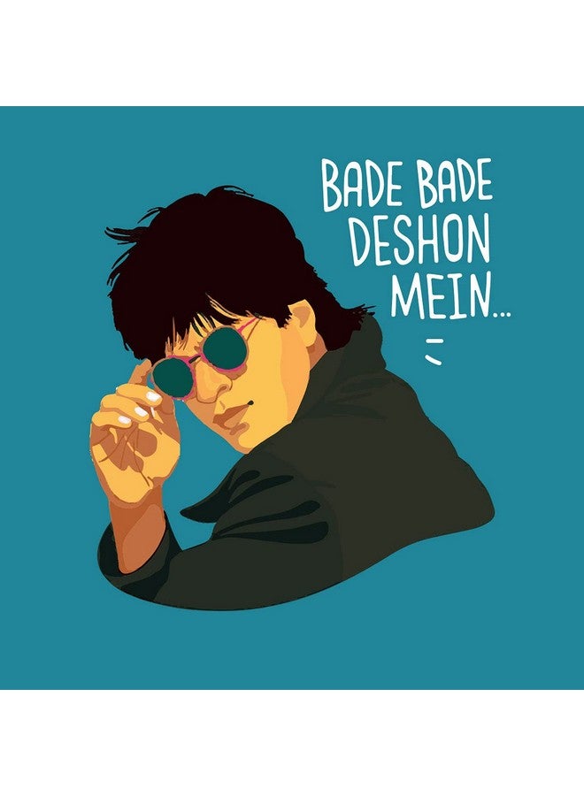 ASHVAH DDLJ Funny Bollywood Dialogues Raj Simran Illustration Printed Tea Coaster Set of 4 COMBO-31 - Image 4
