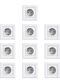 Schneider Electric Asfora Grounded Socket White Framed 10 Pcs 