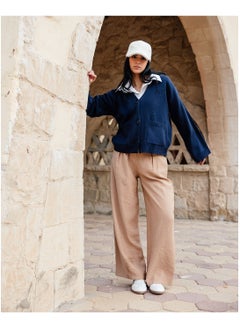 Women Beige Wide-Leg Pants - pzsku/Z2A55E4A7A45A6C468709Z/45/_/1739643463/d96af219-b3d5-44a7-822c-dbb2dfbf081d