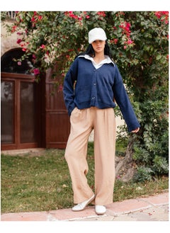 Women Beige Wide-Leg Pants - pzsku/Z2A55E4A7A45A6C468709Z/45/_/1739643473/87f668e2-512d-4f6e-8431-5649a982c15b