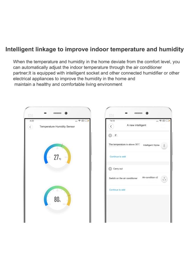 NIBEMINENT Temperature Humidity Sensor White  - Image 2