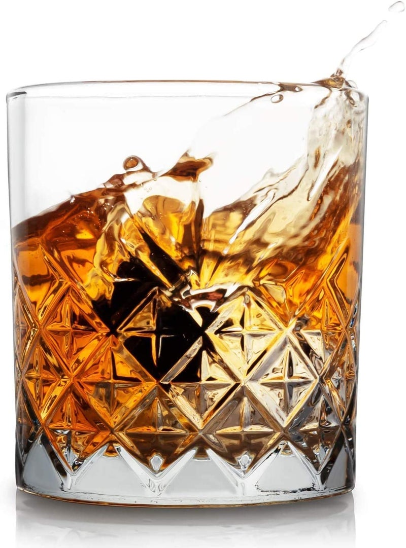 ROSEFINCH Fashioned Whiskey Glass 220 ml Heavy Base Rocks Barware Glasses for Scotch Mixed Drinks Wine Bourbon Cocktail Drinks Whiskey Touch Glass Set of 6 - Image 2
