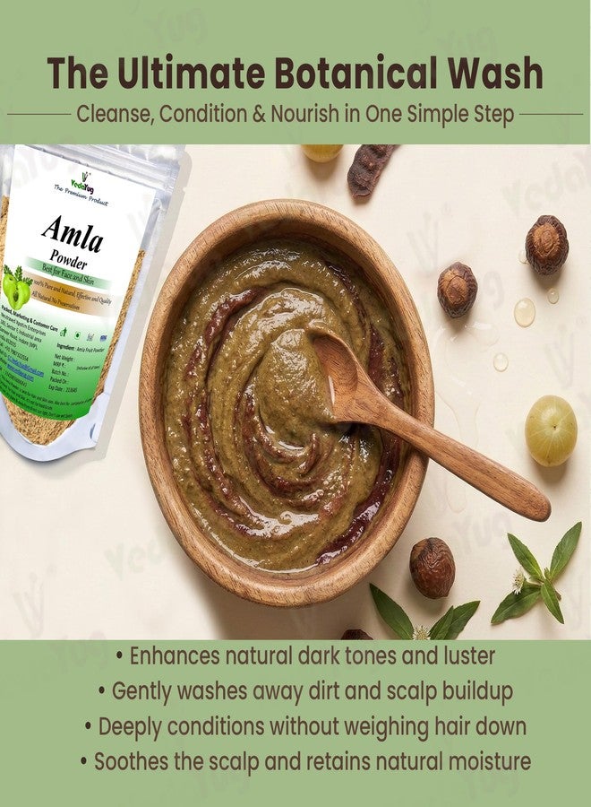 VY VedaYug Amla, Reetha, Shikakai & Bhringraj Powder |Combo Powder Pack for Hair Care | Hair Pack Combo for Cleansing & Hair Conditioning (Pack of 4 , 100g each Total 400g) - Image 3
