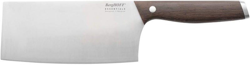 BergHOFF 16.5cm Essentials Cleaver with Stainless Steel Blade and Dark Wooden Handle - Image 1
