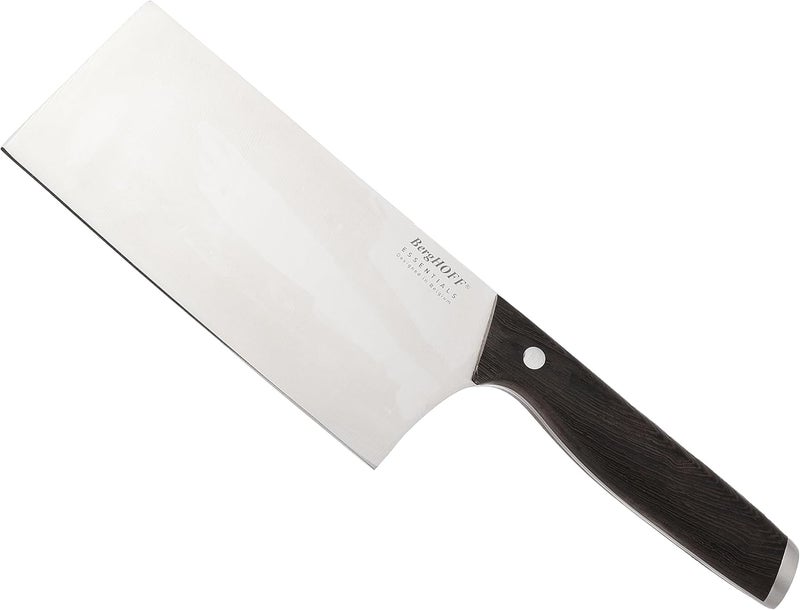 BergHOFF 16.5cm Essentials Cleaver with Stainless Steel Blade and Dark Wooden Handle - Image 3